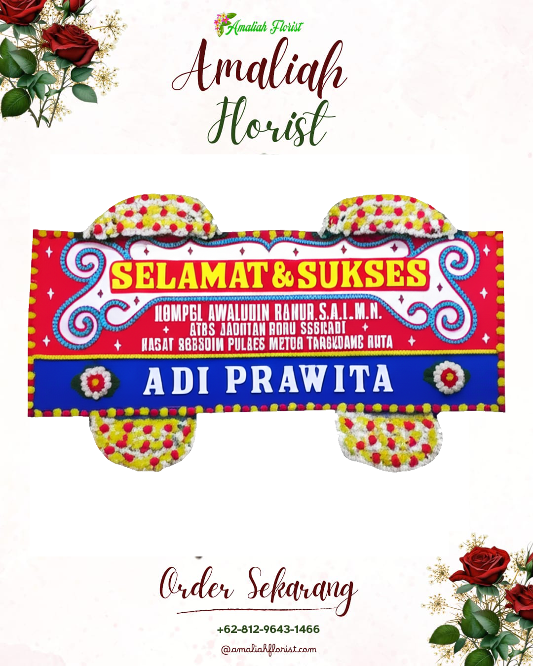 Papan Bunga Ucapan Selamat Leuwidamar